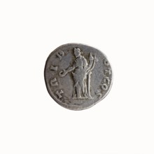 Denarius, Hadrian 76–138; Roman emperor 117–138 issued under Antoninus Pius 86–161; Roman emperor