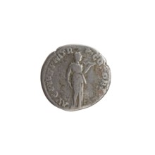 Denarius, Antoninus Pius 86–161; Roman emperor 138–161. Obverse: Head of Antoninus Pius uncovered