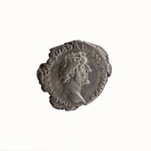 Denarius; obverse: head of Antoninus Pius uncovered to the right, legend IMP T AEL CAES HADRI -