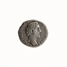 Denarius, Antoninus Pius 86–161; Roman Emperor 138–161. Obverse: head of Antoninus Pius bare,