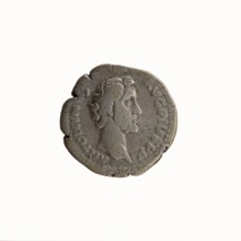 Denarius, Antoninus Pius 86–161; Roman Emperor 138–161. Obverse: Head of Antoninus Pius uncovered
