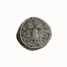 Denarius, Antoninus Pius 86–161; Roman Emperor 138–161. Obverse: Head of Antoninus Pius uncovered
