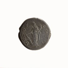Denarius of Antoninus Pius 86–161; Roman emperor 138–161. Obverse: bare-headed bust of Antoninus