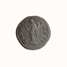 Denarius of Antoninus Pius 86–161; Roman Emperor 138–161, 139 CE. Obverse: head of Antoninus Pius