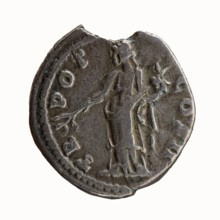 Denarius, Antoninus Pius 86–161; Roman emperor 138–161. Obverse: Head of Antoninus Pius uncovered