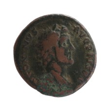 Obverse: Head of Antoninus Pius in a laurel wreath facing right, legend ANTONINVS · AVG · PIVS · PP