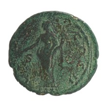 Antoninus Pius 86–161; Roman Emperor 138–161. Obverse: Head of Antoninus Pius in a laurel wreath