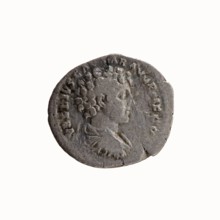 Denarius, Antoninus Pius 86–161; Roman emperor 138–161. Obverse: Head of Antoninus Pius in a laurel