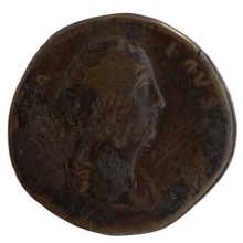 Sestertius, posthumous issue of Faustina the Elder 98–141; Roman empress 138–141, issued by