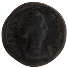 Sestertius, Faustina the Elder 98–141; Roman empress 138–141 posthumous, Antoninus Pius 86–161;