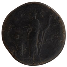 Sestertius, Faustina the Elder 98–141; Roman empress 138–141 posthumous issue, issuer: Antoninus