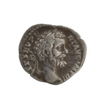 Denarius, Septimius Severus 146–211; Roman Emperor 193–211 issuer/author. Obverse: Head of