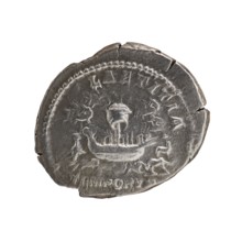 Denarius of Caracalla 188–217; Roman emperor 198–217. Obverse: ANTONINVS PIVS AVG — head of