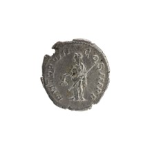 Denarius of Alexander Severus 208–235; Roman emperor 222–235. Obverse: bust of Alexander Severus