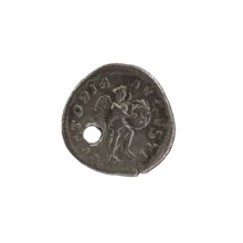 denarius with hole, Alexander Severus 208–235; Roman emperor 222–235 issuer; Roman deities,