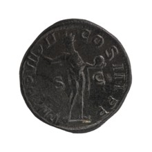 Sestertius; Sol mythology; Alexander Severus Roman emperor, 222–235 — iconography, Roman deities;