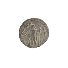 Denarius depicting Jupiter; Alexander Severus Roman emperor; 222–235. Iconography of Roman deities.