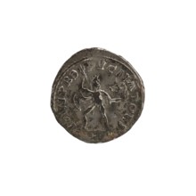 Denarius depicting Roman deities and Jupiter; obverse with Alexander Severus Roman emperor; 222–235