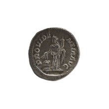 Denarius of Alexander Severus reigned 222–235 CE. Obverse: portrait of Alexander Severus Roman