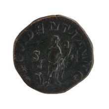Sestertius of Severus Alexander Roman emperor 222–235, struck 231–235. Obverse: bust/portrait of
