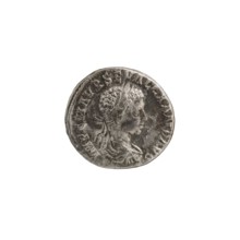 Denarius of Alexander Severus Roman emperor 222–235. Obverse: portrait of Alexander Severus;