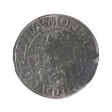 Lithuanian half-grosz, Sigismund II Augustus King of Poland; 1544–1572. Obverse: Polish eagle; in