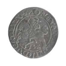 Lithuanian half-grosz, Sigismund II Augustus King of Poland; 1544–1572 author, Tarlo, Gabriel ca.