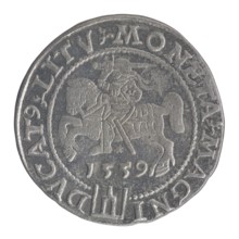 Lithuanian grosz on a Lithuanian foot, Sigismund II Augustus King of Poland; 1544–1572 author;