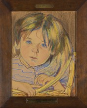 Portrait of a Child, Stanislaw Wyspianski 1869–1907, ca. 1901, pastel, 31 × 24 cm., A framed pastel