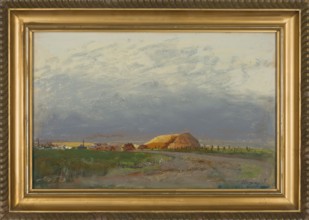 Mlocka in Ukraine, Wyczólkowski, Leon 1852–1936, pastel, 1912, 44 x 68 cm. Depicts steam-powered