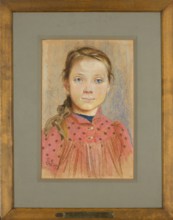 Girl in a red polka-dot dress, Wyspianski, Stanislaw 1869–1907 painter, portraits of children,