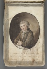 Self-portrait with dedication, Lesseur, Wincenty de 1745–1813 role: draughtsman / personal entries,