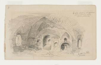 Interior of the Great Hall in Pskov Castle, by Anna Bilinska-Bohdanowiczowa 1854–1893, draughtsman;