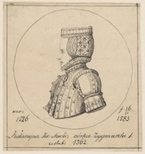 Portrait of Queen Catherine Jagiellon in profile, after a medal by Giovanni Maria Padovano; Mosca,