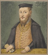 Half-length portrait of King Sigismund II Augustus, after a painting by Lucas Cranach the Younger