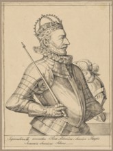 Portrait of King Sigismund III Vasa in Armour in Profile, by Alexander Lesser 1814–1884. Subject: