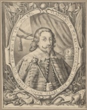 Oval portrait of King Wladyslaw IV Vasa, after an engraving, Aleksander Lesser 1814–1884