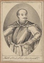 Oval portrait of Stanislaw Leszczynski by Aleksander Lesser 1814–1884, 1830–1884. Drawing on