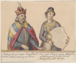 Mestwin I, Duke of Pomerania Msciwój I of Gdansk with his wife Zwnislawa or Maria, according to the