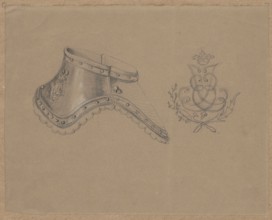 Collarbone from the armor of Jan Klemens Branicki Grand Hetman of the Crown; 1689–1771, drawing of