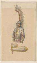 17th-century hussar armor; verso: copper war cauldrons covered with leather; hussars, militaria,