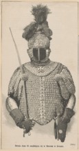 Armor of Jan III; woodcut glued across the entire surface onto paper of similar dimensions, which