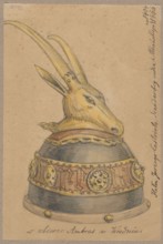 Helmet of George Castriot Scanderberg; verso: details from the monument of George Hofer in