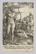 Hercules Killing Nessus, Aldegrever, Heinrich ca. 1502–1555/1561 graphic artist, mythological scene