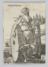 Concordia, from the series: Allegorical Figures, Aldegrever, Heinrich ca. 1502-1555 aut. 1561