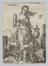 Luxuria, from the series Allegorical Figures; Aldegrever, Heinrich ca. 1502–1555/1561 graphic