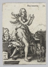 Pacientia, from the series: Allegorical Figures, Aldegrever, Heinrich ca. 1502–1555/1561 graphic