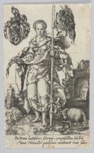 Modesty, from the series: Virtues and Vices; Heinrich Aldegrever ca. 1502–1555 or 1561, graphic