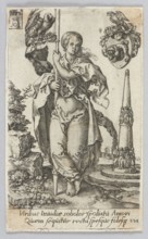 Mercy, from the series Virtues and Vices, by Heinrich Aldegrever ca. 1502–1555/1561, Renaissance;