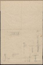 Broadsword recto and verso, Aleksander Lesser 1814–1884 draughtsman, militaria, craft, cold steel